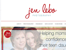 Tablet Screenshot of jenlebophotography.com